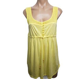 Ella Moss Stitch Fix Yellow Knit Tank Top Size L